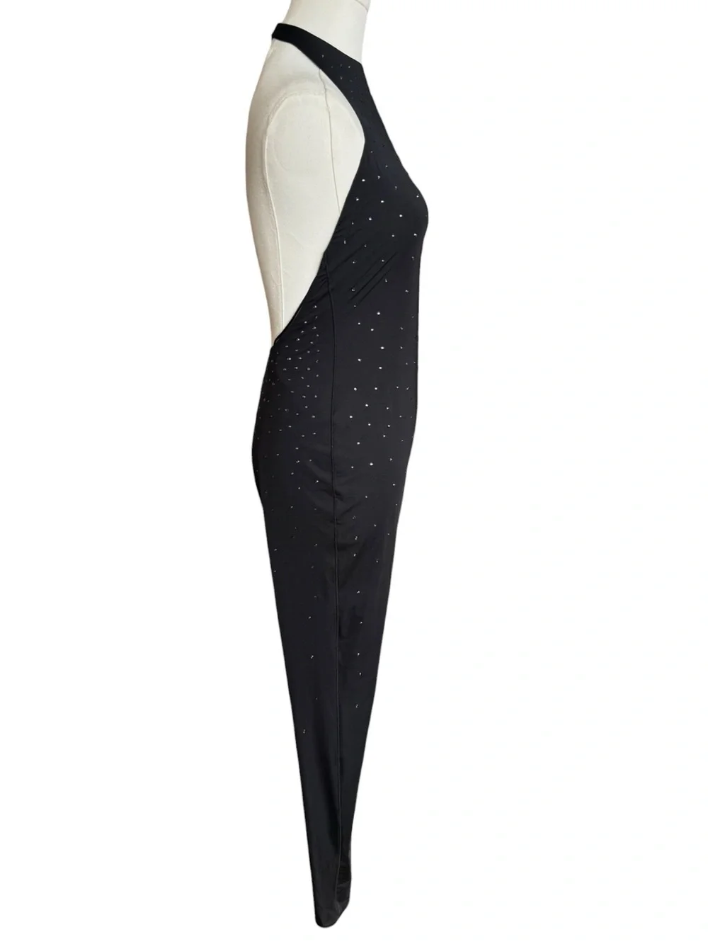 Swarovski x Skims Halter Catsuit in Onyx Black Small